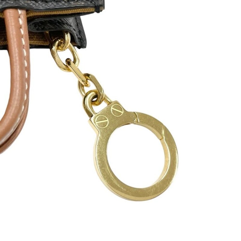 Celine Charm Brown White Gold Triomphe Canvas Logo Micro Vertical Cabas - Picture 6 of 9